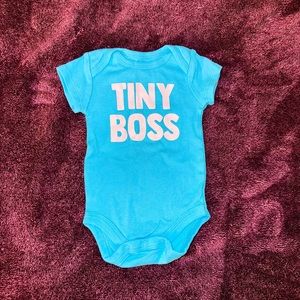 “Tiny Boss” Onesie NWOT